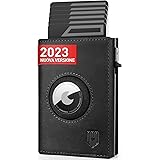 DODENSHA Portafoglio Airtag con Portamonete | Slim Portafoglio 10+ Carte | Protezione RFID | Porta Carte di Credito Uomo | Po