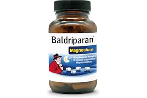 ‎BALDRIPARAN Baldriparan® Magnesium - hochdosierter Premium-Komplex mit Magnesiumbisglycinat aus der Apotheke. Hohe Bioverfügbarkeit. Laborgeprüft, vegan und ohne künstliche Zusätze.