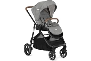 Joie - Versatrax™ - Poussette 4-En-1 Multimodale - Siège Réversible - Compatible Sièges Auto Et Nacelles - Pliage Compact - Suspension Tout-Terrain - Harnais 5 Points - Pebble - Dès la naissance