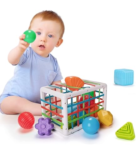Shape Sorter Toy Coogam Wooden Montessori Toys For Toddlers, Shape