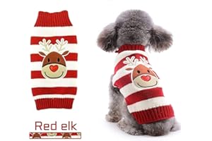 EULAPGOE Suéter para Perros, Suéter de Navidad para Perros, Suéter de Navidad de Punto para Mascotas, Suéter de Navidad para Cachorros, Fiesta para Cachorros, Suéter para Perros (XXL)