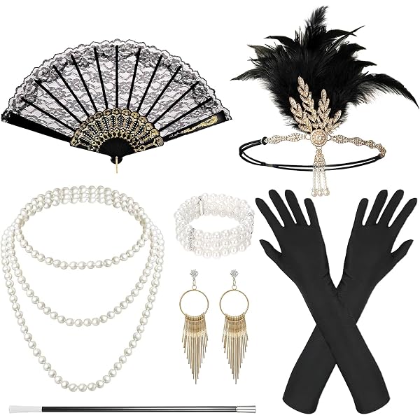 VYIBPDY Boa en plumes, accessoire de costume, années 1920, flapper, carnaval, fête costumée, 1 pièce