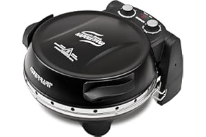 G3 Ferrari G10032 Pizzeria Snack Napoletana Forno Pizza Plus Evo, 1200 W, Double Pierre Réfractaire, diamètre 31 cm, Livre de recettes et palettes inclus, Noir