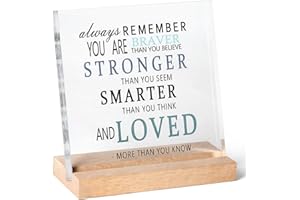 AWARDSEN Inspirational Gifts for Women Men, Encouragement Gifts for Friends Colleagues Coworkers, Acrylic Plaque Signs, Positive Quotes, Self-Worth Motivational Gifts for Women Men