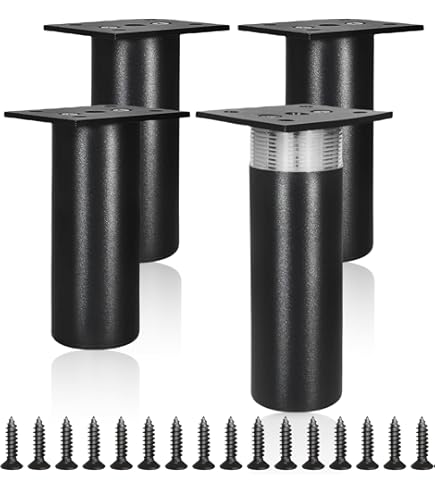 JMIATRY Lot De 8 Pied De Meuble Reglable 18cm, Pied Reglable Pour