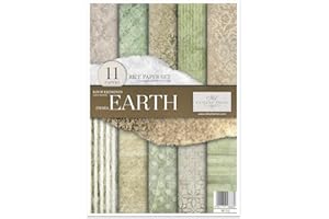ITD Collection - Papier de riz créatif A4 Decoupage Rice Paper Sheet 29,7 x 21 cm Technique de découpage multicolore (RP022 - Earth)- HS code 48021000