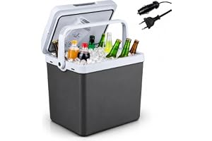 Arebos 25 liters kylbox | för kylning och varmhållning | minikylskåp | termoelektrisk kylbox