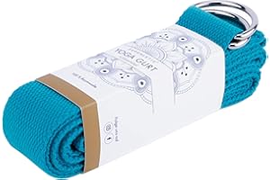 ‎SUPERLETIC SUPERLETIC® Yogagurt aus 100% Baumwolle - Yoga Zubehör mit Einstellbarer D-Ring-Schnalle und Zusätzlichem Elastischen Band