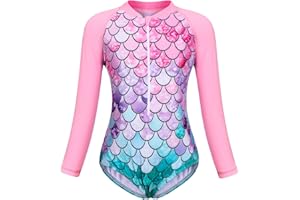 Berich Swimming Costume Girls One Piece Swimsuit Girls Swimwear UV Protection Rash Guard Kids Swimming Suit Bathing Suit