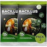 TRABE Pack 2 Bacillus Thuringiensis 40 g | Protection 1600 m&sup2; from Organic Caterpillars | Protects All Types of Crops and Pla