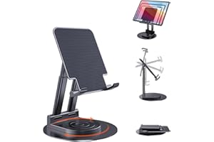 Tablet Ständer, BHHB Tablet Halterung einstellbar, Tablet Ständer mit 360 Grad Drehbarem Fuß, für iPad/iPad Pro/Air/Mini, iPhone,Huawei, Galaxy, Kindle/Smartphones und mehr 4.7"-15.6"Geräte (Schwarz)