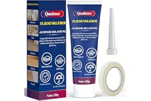 Fliesenkleber, Quadence Strong Tile Adhesive Glue, Wasserdicht Fliesenkleber Außen Frostsicher, Porzellankleber, Fliesenkleber Fertig für Beton, Wand&Bodenfließen,Innen&Außen, fugenfüllend (250g)