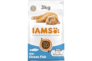 IAMS Kitten Complete Dry Cat Food Ocean Fish 3kg - For Healthy Growth
