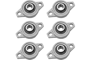 GOIYZTTR 6 Pcs Self Aligning Bore 10mm Flange Bearing Shaft KFL000 Inner Ball Mounted Pillow Block for KFL Series Conveyor Systems
