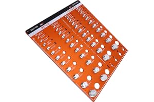 Yechiry Gängkontroll för Muttrar och Bultar, Hög Precision 24 Metriska 22 Standard 8 Borrstorlekar Aluminiumlegering Mätare f