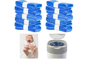 BD-HEREGO 10 Pezzi Ricarica Mangiapannolini, Sacchetti Mangiapannolini,Compatibile Con Tommee Tippee, Tutti i Tipi Di Ricariche (Blu)