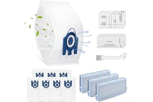 VAPOURD 8 Pack GN 3D Efficiency Vacuum Dust Bags Replacements for Miele Hoover Bags Classic C1 Complete C2 C3 + 3 Pack Active Air Clean SF-HA 50 HEPA Filter for Miele Series Cleaner