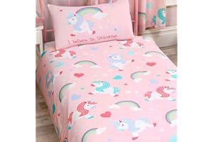 Price Right Home I Believe In Unicorns 4 in 1 Junior Bedding Bundle Set (Duvet, Pillow and Covers)