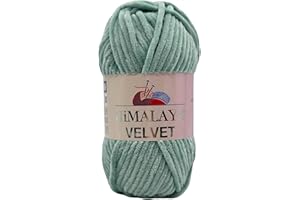 AYOSTEX Himalaya Velvet Chenillegarn 120m, 100g I 100% Polyester I Strickgarn I Micropolyester Wolle I Flauschwolle I Chenillewolle I samt Wolle I zum Stricken oder Häkeln