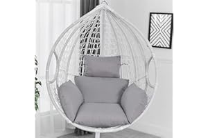 CLG Swing Hanging Basket Seat Mat Cushion,hanging Egg Hammock Chair Cushions-swing Hanging Basket Seat Cushion Thicken Hanging Chair Pad,Double and Single,For Indoor Outdoor Patio Yard Garden (Grey)