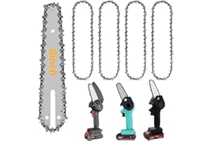 ZAKVOP 4 Pack Chainsaw Chain for 8 Inch Bar, 45 Drive Links, Small Chain Saw Chains Replacement, Saw Chain for Cordless Handheld Mini Chainsaws, Electric Chainsaw Accessories, Carpentry and Landscaping