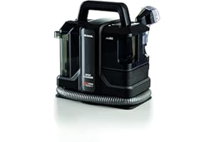 Ariete 2482 Spot Cleaner Heat Pro 750W, Pulitore per tappeti e tappezzerie,Lavatappeti, 750W, 2 serbatoi, Nero