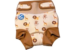 Bubble Tots Go Anywhre Swim Nappy (Yellow Safari, XXL - 24-36 Months)