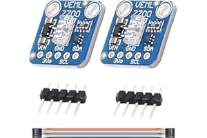 Youmile 2 pcs Ambient Light Sensor VEML7700 3.3V-5V Lux Sensor I2C IIC 16 Bits Light Environment Sensor Module 0~120k Lux Light Measuring Range high precision with cable