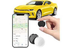 CYBERDOT 2 Pack GPS Tracker for Vehicles Work with Find My (iOS Only)Real Time Bluetooth Air Tracker Tag Mini Car Locator Global Tracking Device Item Finder No Monthly Fee or Subscription No SIM Card Required