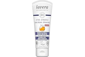 lavera Repair Crema mani – Calendula Biologica e Burro di karitè – SOS per mani stressate – Protezione duratura – Vegano, Bio (1 x 75 ml)