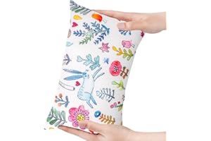 HYHIOTS Kleines Kissen für Kinder und Erwachsene, 27,9 x 17,8 cm, Mini-Kissen für Reisen, mit bedrucktem Kissenbezug für Nacken, Handgelenk, Knie, Beine (A05)