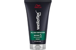 Wellaflex Men All-Day Definition Ultra Strong Styling Gel | Vegan Hair Gel
