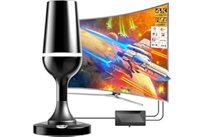 DGUPSP DVBT2 Antenne, DVB-T/DVB-T2-Antenne, Stärkere Stabantenne für digitales Fernsehen/Digital TV/DAB Radio/DVB-T2 Tuner Stick, Maximale Signalqualität - Mit Magnetfuß 3m Kabel