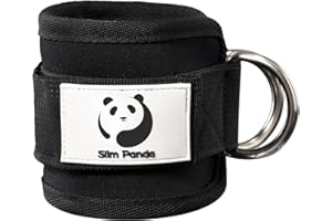 Slim Panda Ankle Strap for Cable Machine Attachments, Resistance Bands for Kickbacks, Glute Workouts, Leg Extensions, Curls, and Hip Abductors for Men and Women