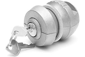 QOTSTEOS Bloqueo de remolque para caravana, bloqueo universal de enganche de remolque para remolque de caravana, apto para todos los acoplamientos de remolque populares, antirrobo de seguridad