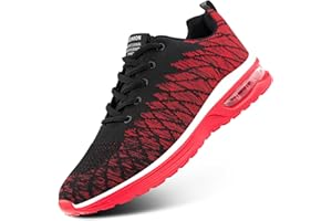 Basket Femme Homme Running Basket Sport Air Compensee Confortable Fitness Sneakers Chaussure Course Tennis Lacets Respirant Blanche Noir EU 36-47