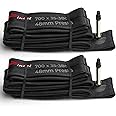 Fincci Bike 700x35c Inner Tube - Pair 700c Inner Tube Presta x 32c x 35c x 38c - Road Bike Inner Tubes 28 inch with 48 mm Valve for Electric, Hybrid, Folding Bikes - Accessories for Gravel Tyres 700c