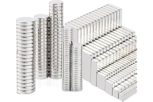 DGDUBRB 300 Stück Magnete Stark, 4 Verschiedene Größen, Neodym Magnete Extra Stark Silber, Kleine Magnet e für Magnettafel, Klein Mini Magneten für Whiteboard, Handwerk, Kühlschrankmagnete