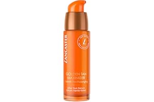 Lancaster Golden Tan Maximizer After Sun Face Serum 30ml | One Month Tan Prolonging | Natural Tan Accelerator | Soothes and Calms Sun-Exposed Skin | Softens Skin with Velvety Finish