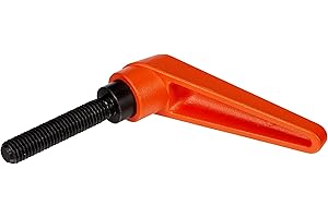 HALDER 24400.0481 Adjustable Clamping levers, Orange, d1=22 mm / d2=M10 / l1=50 mm