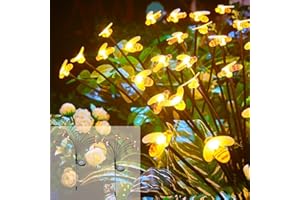 NAVESO Lampes de Jardin, 2 Pièces Lumières Solaires Lucioles, Lampe Solaire Extérieur Jardin, Etanche IP65 Lampes Solaires d'Extérieur, Lampe Solaire Exterieure pour Jardin, Décoration de