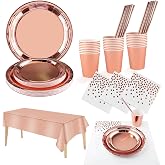 Vexillic Party Tableware, 121 Pieces Birthday Paper Items with Cup, Napkins, Straws, Plates, Napkins, Birthday Decoration for