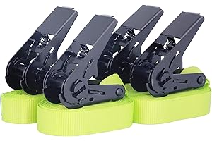 SANDAX 4 cinghie di ancoraggio a cricchetto nero di alta qualità, resistenti