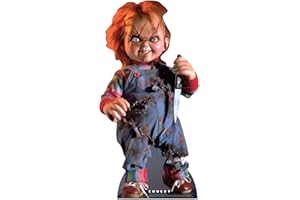 Star Cutouts, SC1316 Cartonato di Chucky con volto con cicatrici, perfetto per Halloween, amici e fan