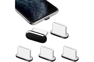 Jitnga 5 Stück Usb Typ C Staubschutz, Usb C Staubschutzstöpsel Schutzkappe Staubschutz Mit Mini Tragetasche Typ C Staubstecker Kompatibel Für Meiste Typ-C Handy Und Tablet (Schwarz)