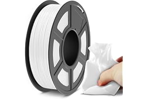 SUNLU Flexible Filament TPU 1.75mm, 95A Filament Flexible TPU pour Imprimante 3D Précision Dimensionnelle +/- 0.03mm, Bonne Durabilité pour l'Impression 3D, Bobine de 0.5kg（1.1lb）165 Meters，TPU Blanc
