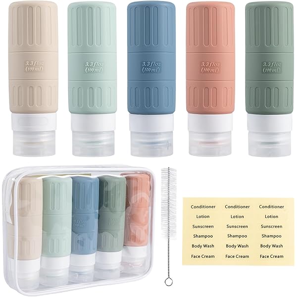 Honicemar Silikon-Döschen Set (4 Stück, Je 50 Ml) – Mit Spatel & Beutel, Perfekt Für Reise-Cremes