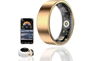 HPLSZCN Smart Ring, Fitness Tracker con frequenza cardiaca, ossigeno nel sangue, stress, monitoraggio del sonno, monitoraggio dei passi, impermeabile fino a 10 ATM (Oro rosa, 11)