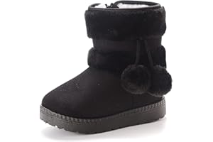 Vorgelen Botas de Nieve para Niños Invierno Felpa Botines Calentar Botas de Nieve Bebés Antideslizantes Zapatos Botas