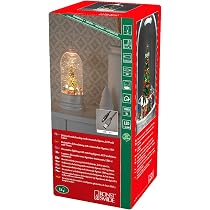 Konstsmide LED Wasserlaterne „Zug“ – Batterie- & USB-betrieben, Mit 5h Timer, Warmweiß, Für Innen, Rot/Grün